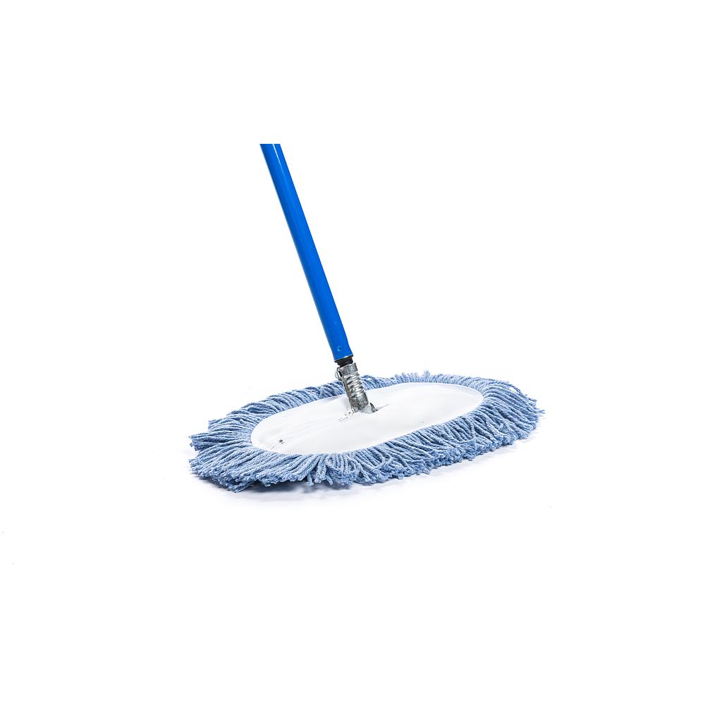 Dust mop with zipper