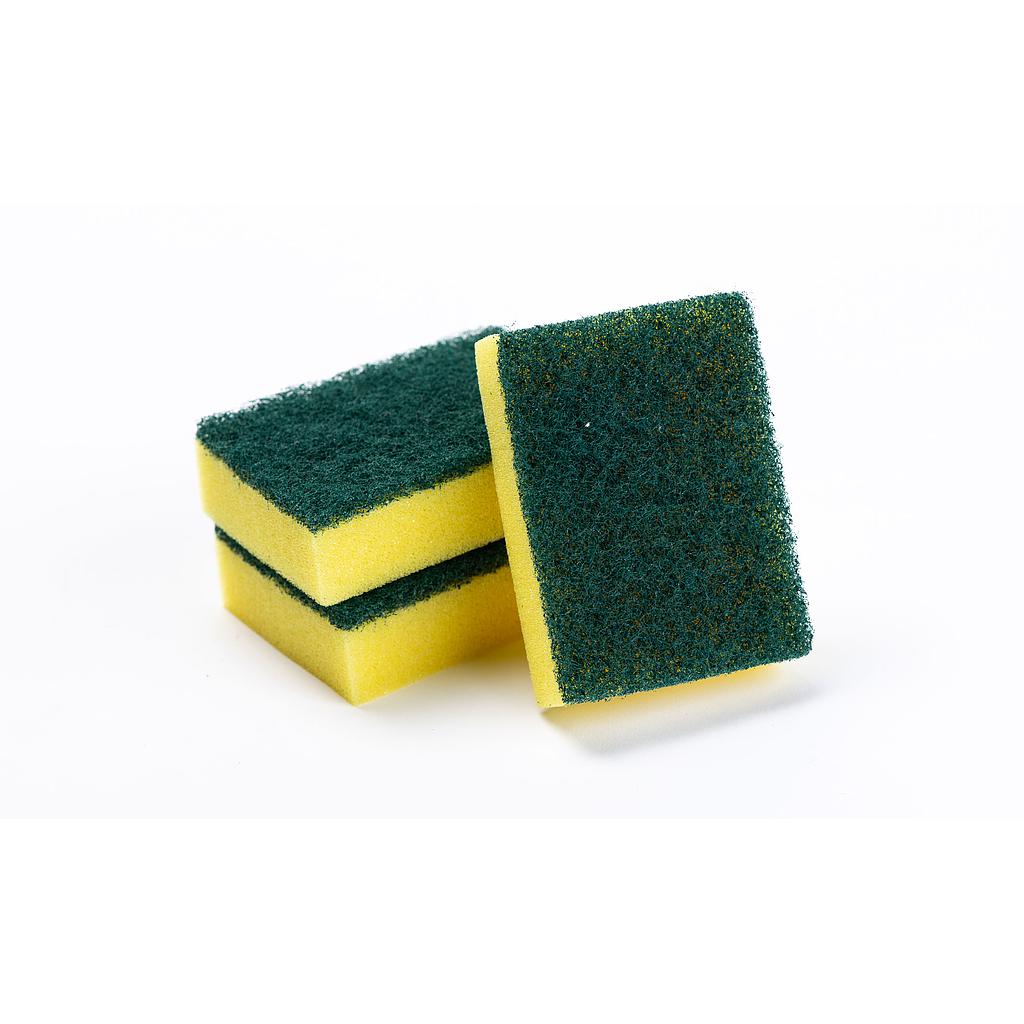 Abrasive/soft scouring sponge 3 3/4 x 2 3/4 (x6)