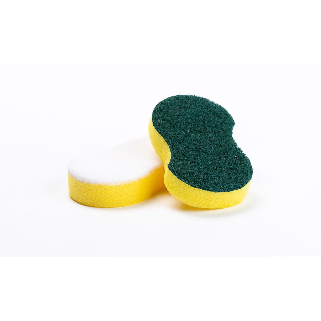Scouring sponge soft/rough (x2)